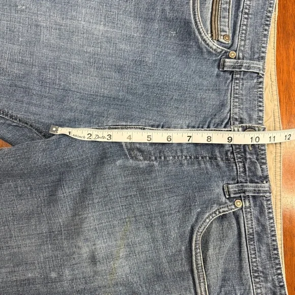 prAna Breathe Men's Jeans Size 34 Blue Denim Relaxed Fit Cotton Spandex Blend - Picture 10 of 14